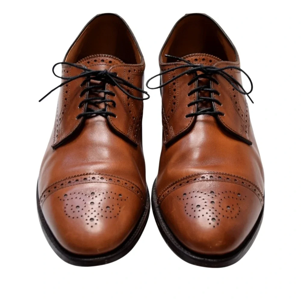 Allen Edmonds Men's Sanford Bourbon Cap Toe Derby Dress Shoes 12 C 5347 Brogue